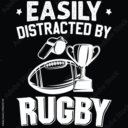 American Football Rugby - Easily Distracted By Rugby