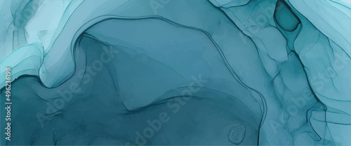 Alcohol ink texture. Abstract hand painted blue background.