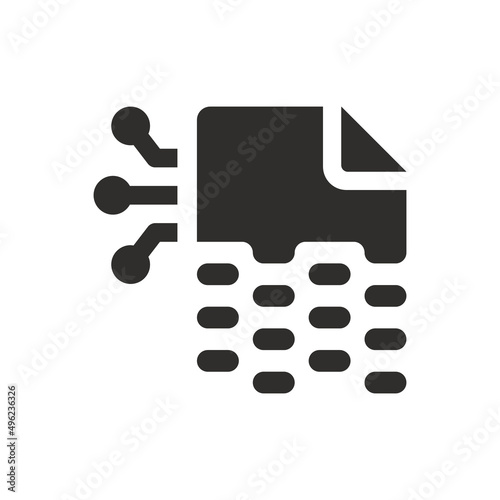 Data encryption icon on white background