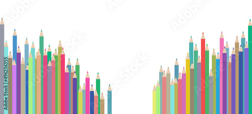 色鉛筆のイラスト素材 フレーム素材 背景イラスト 挿絵 多様性