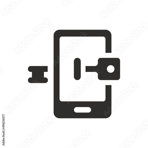 Device access icon on white background