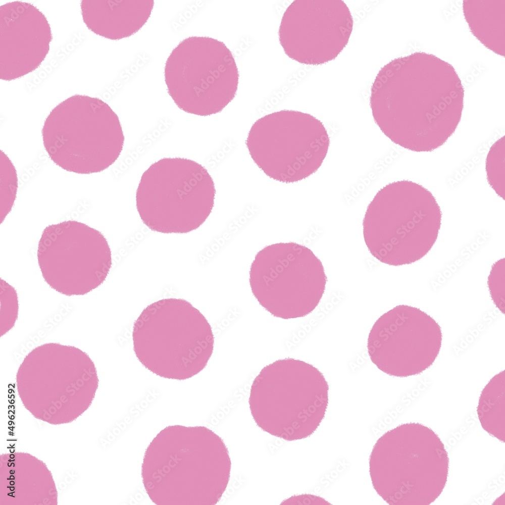 Colourful pink polka dot pop seamless pattern Colourful pink polka dot pop seamless pattern