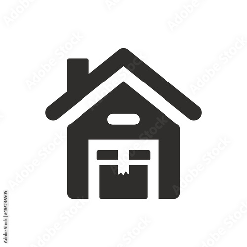 Parcel storage icon on white background