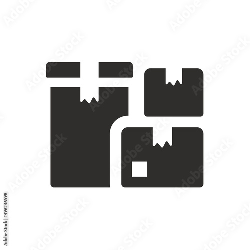 Packages icon on white background