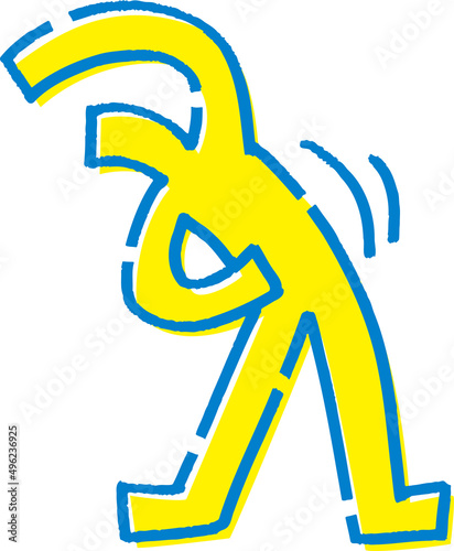 体操をする棒人間