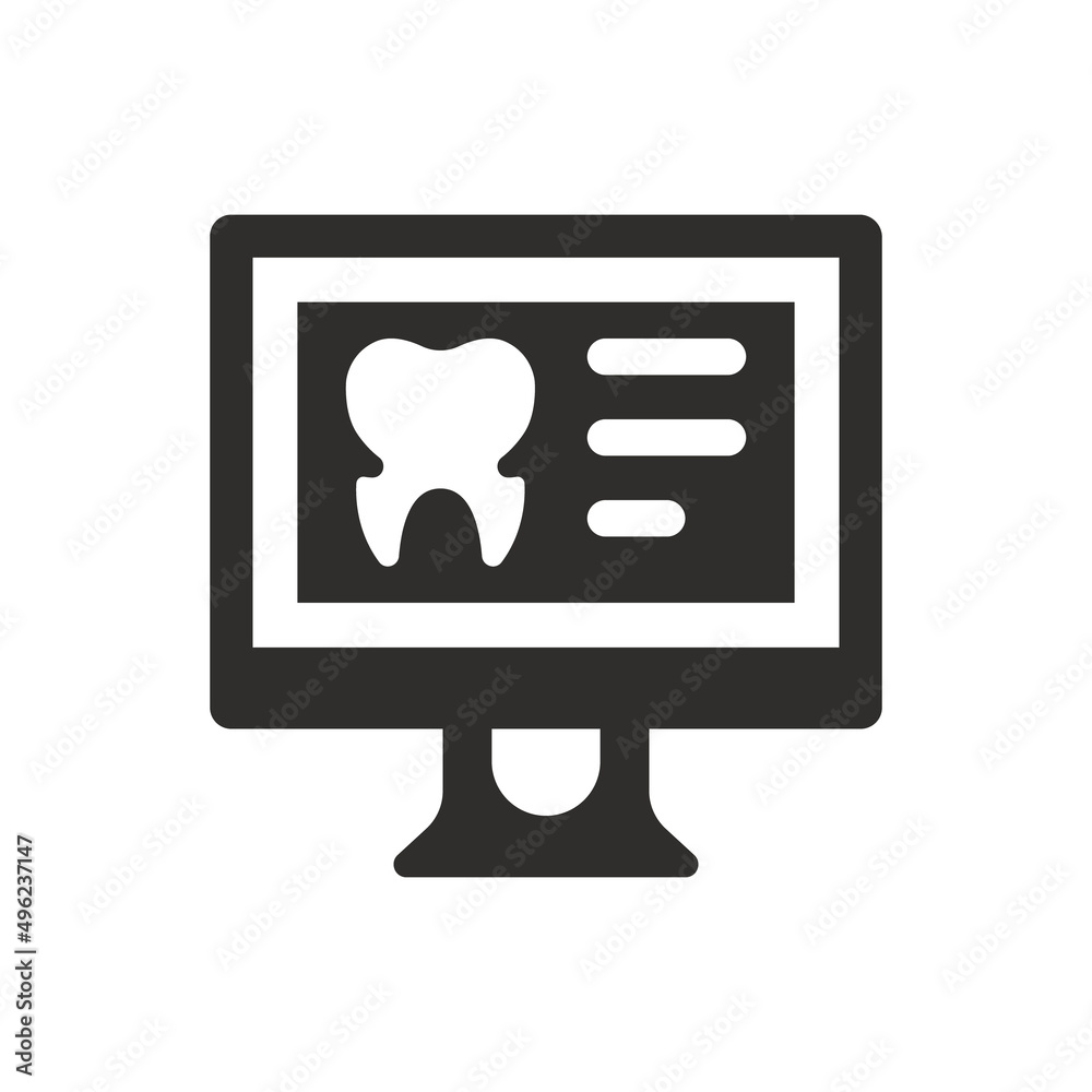 Dental website icon on white background Dental website icon on white background