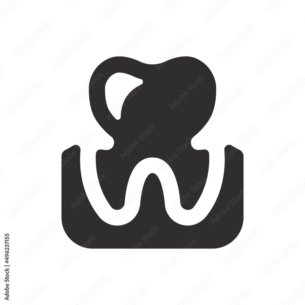 Dental care icon on white background Dental care icon on white background