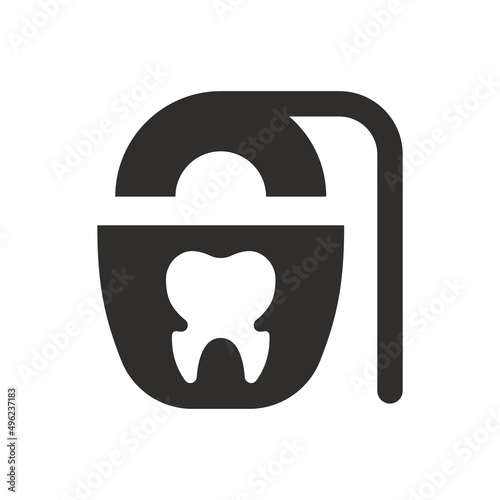 Dental floss icon on white background