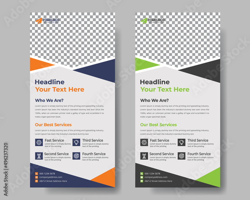 Corporate Professional Business DL Flyer Rack Card Template Design Layout for Office Event Company Multipurpose Use