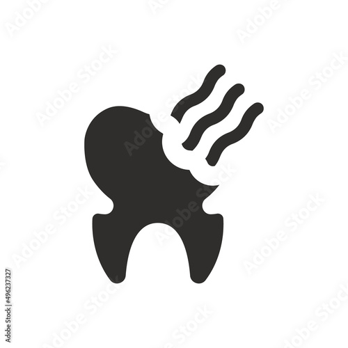 Dental cavity icon on white background