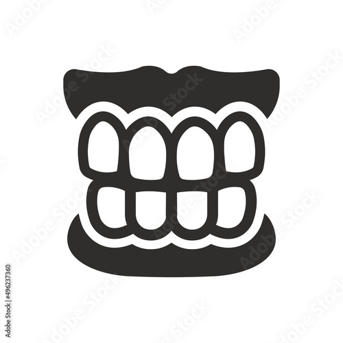 Teeth icon on white background
