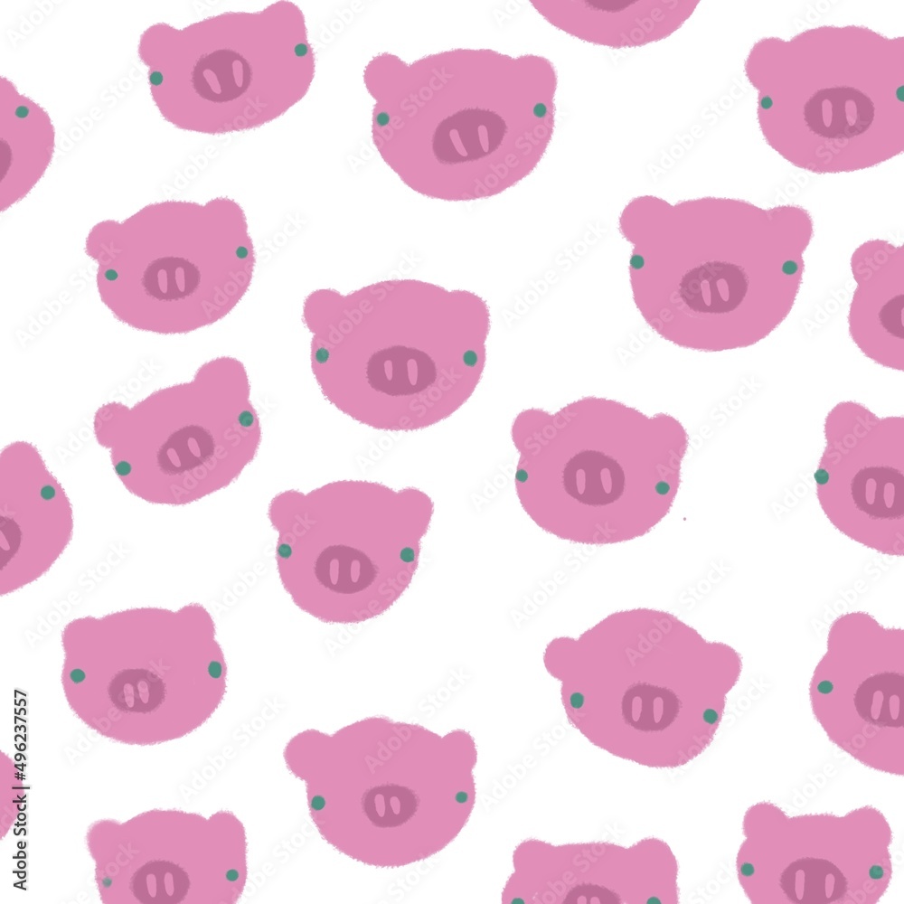 Seamless pattern with pigs, pink pigs, baby pig , with animals , colourful nature. Seamless pattern with pigs, pink pigs, baby pig , with animals , colourful nature.