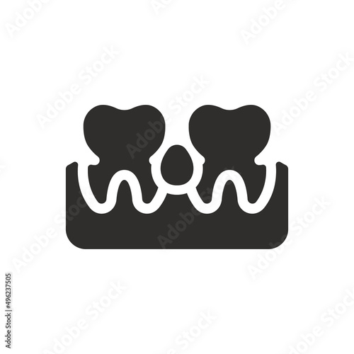 Dental parodontosis icon on white background