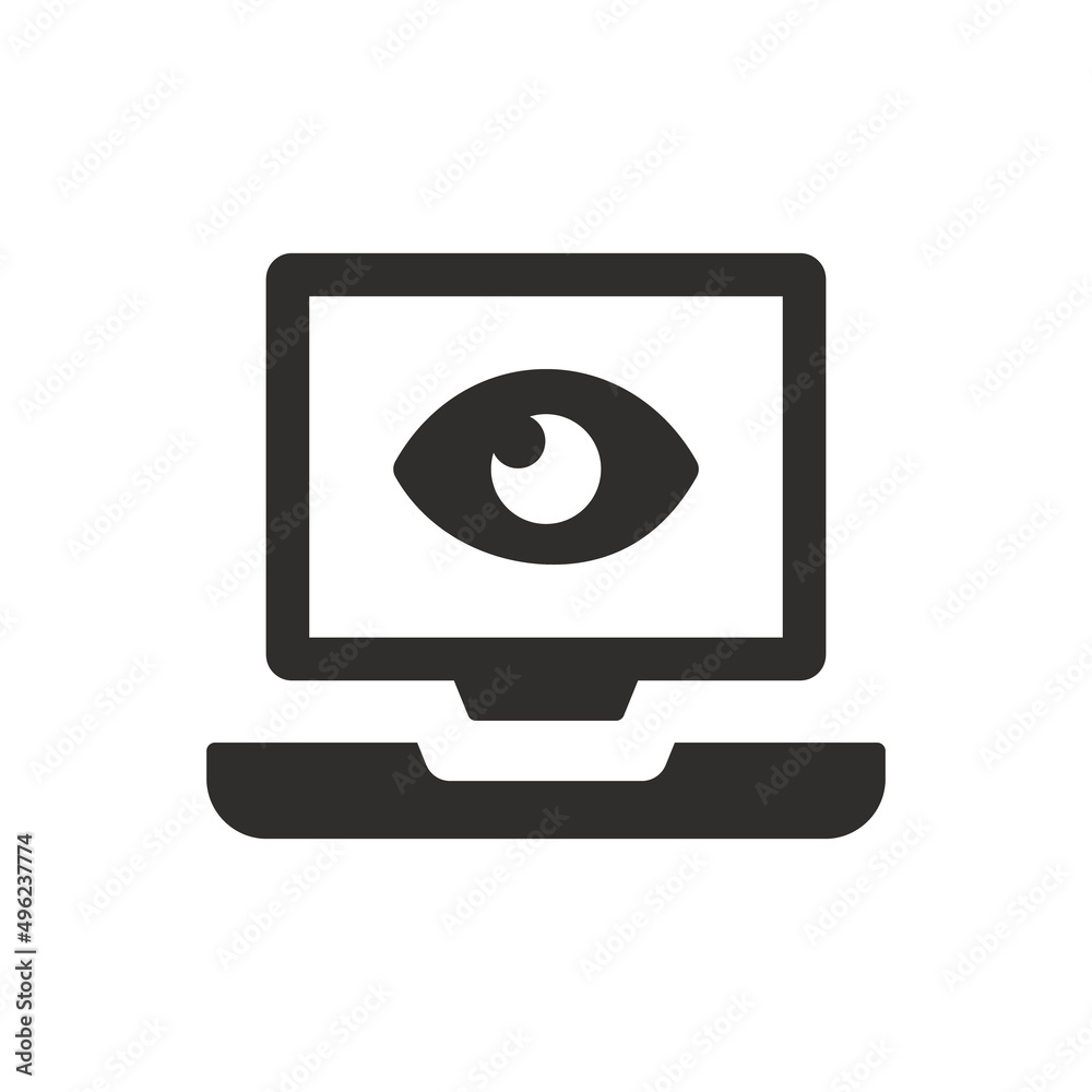 Spyware icon on white background Spyware icon on white background