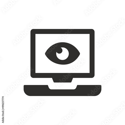 Spyware icon on white background
