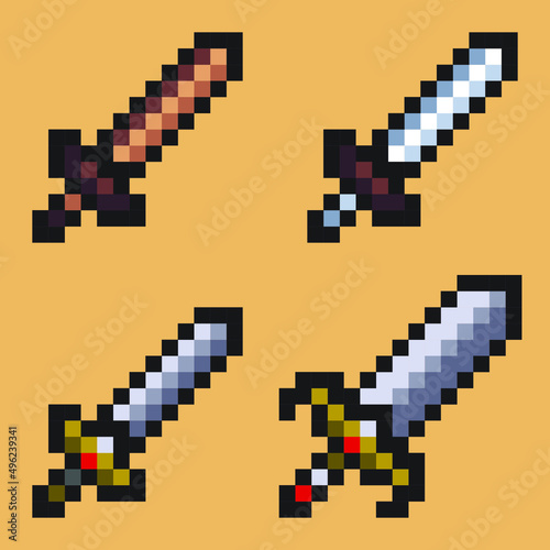 pixel art weapons rpg game
