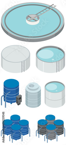 Objects set for desalination plant industrial