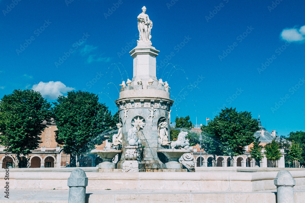 fountain of the royal palace of aranjuez ,madrid, spain, europe