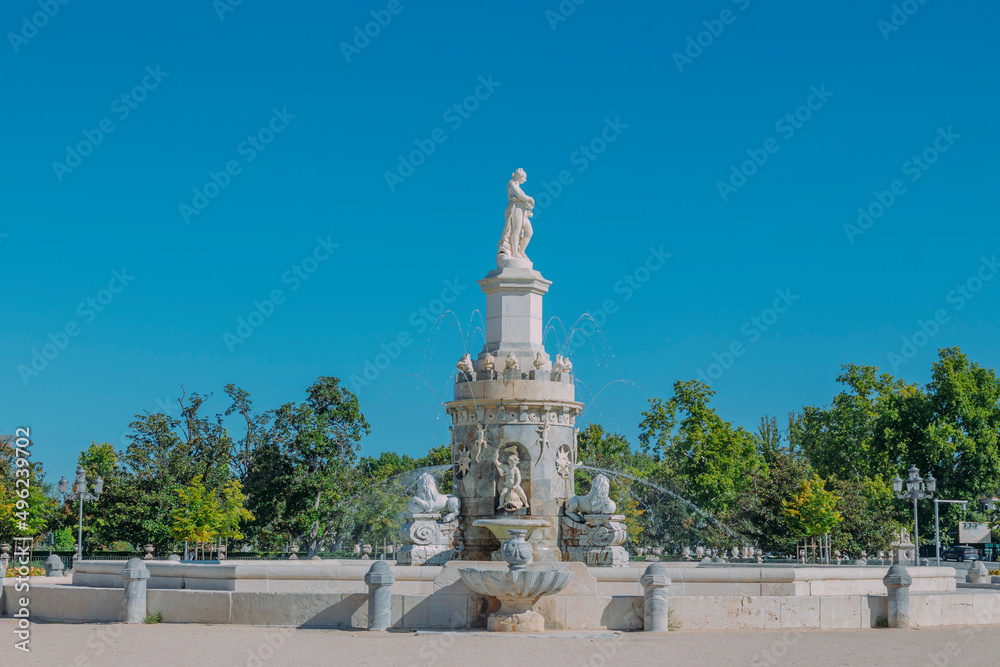 fountain of the royal palace of aranjuez ,madrid, spain, europe