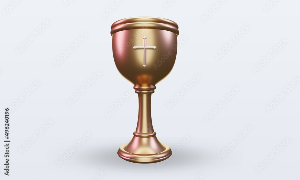 3d Chalice easter icon rendering front view 3d Chalice easter icon rendering front view