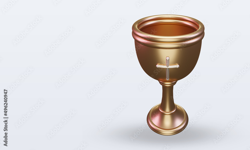 3d Chalice easter icon rendering Top view 3d Chalice easter icon rendering Top view