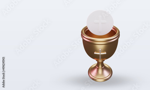 3d Communion easter icon rendering Top view