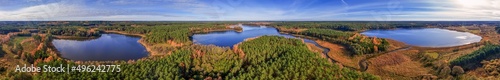 Panorama Mazur-krainy tysiąca jezior w północno-wschodniej Polsce