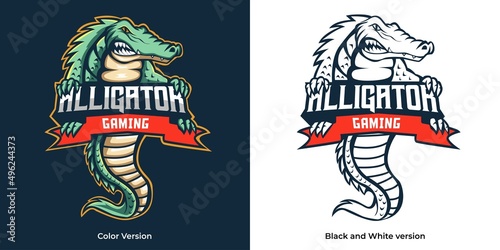alligator esport logo mascot design