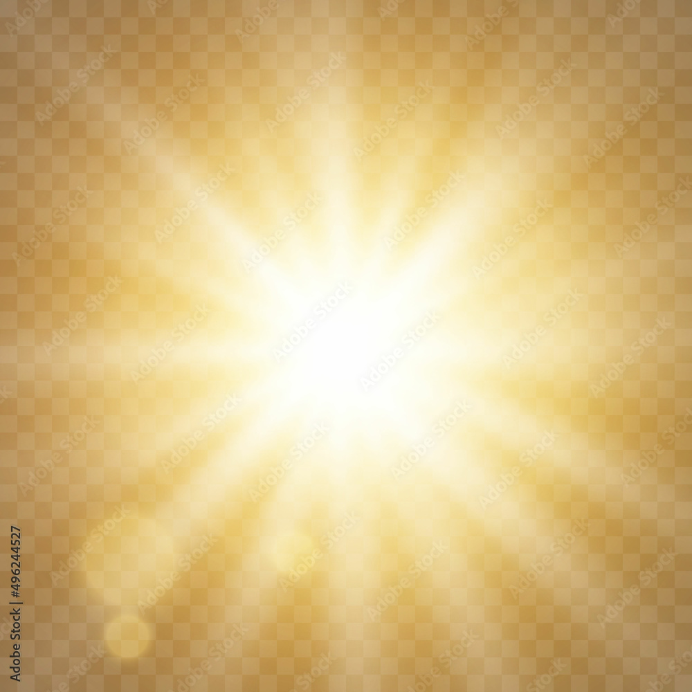 Vector transparent sunlight special lens flare light effect