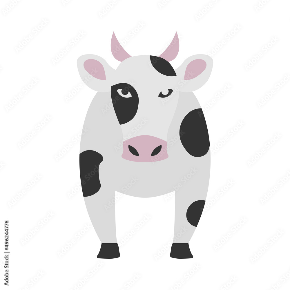 Cow vector icon isolated on white background