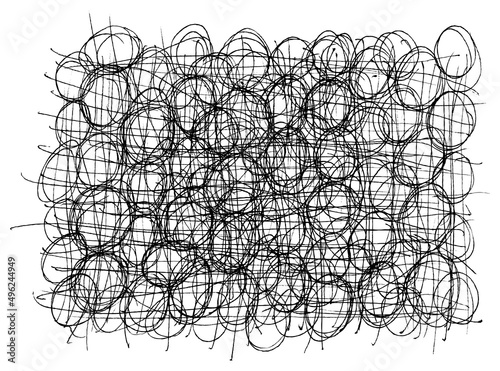 Hand drawn scribble symbols isolated on white. Doodle style sketched bubble shapes. Monochrome vector design elements.