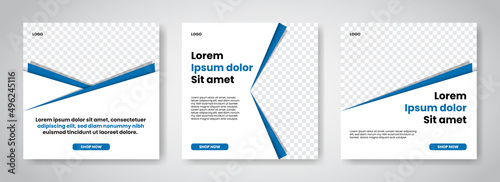 Digital business marketing banner for square social media post template