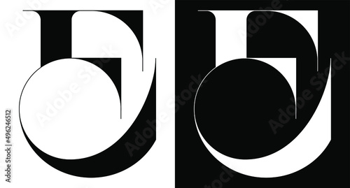 letter e monogram logo initial logotype vector brading