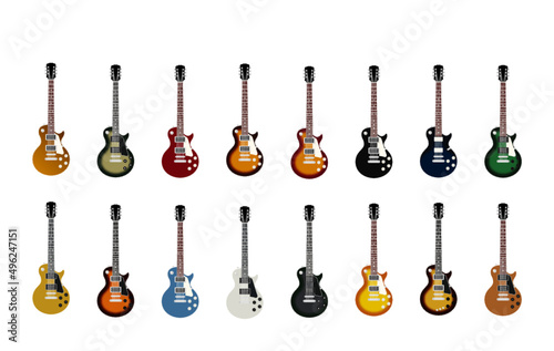 Guitar Models Pack 1 / Ai Illustrator / Editable 