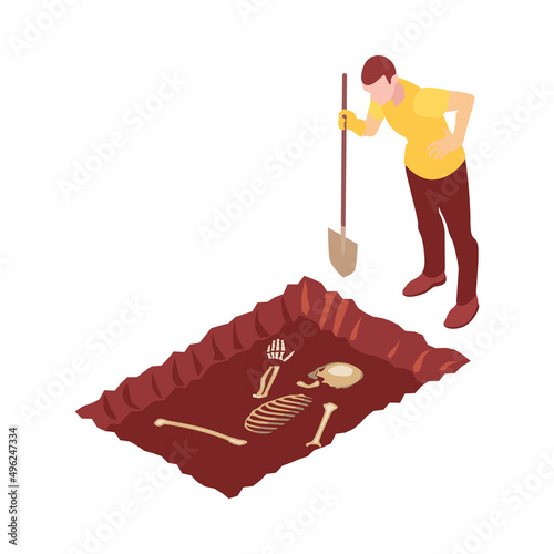 Archeology Isometric Icon