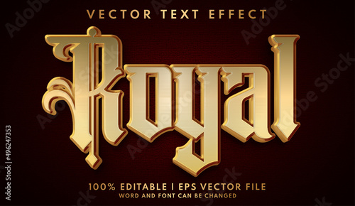 Royal and gold editable text effect