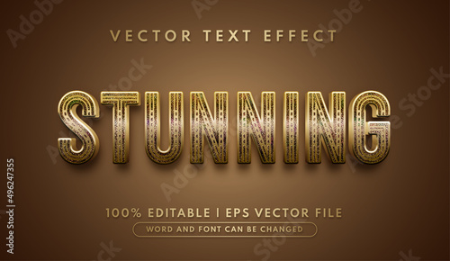 Stunning gold and glow text effect style