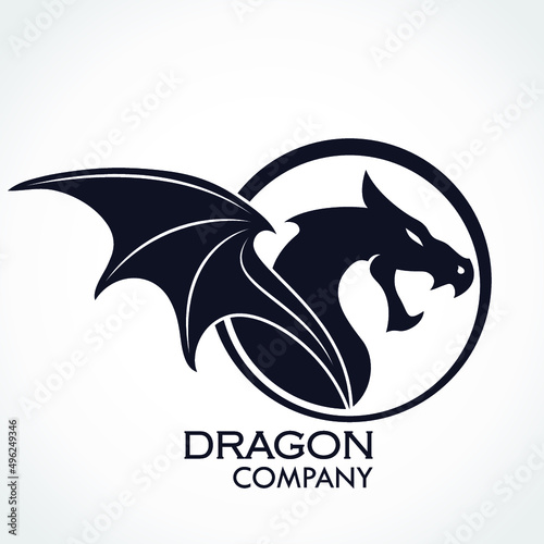 winged dragon circle logo