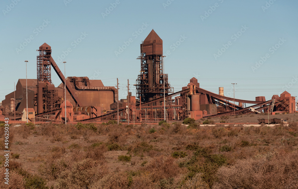 Saldanha, Western Coast, South Africa. 2022. The mothballed Saldanha steel plant formerly a steel rolling works.