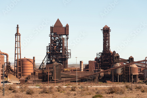 Saldanha, Western Coast, South Africa. 2022. The mothballed Saldanha steel plant formerly a steel rolling works.