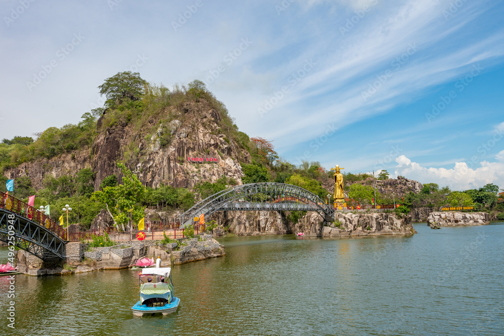 This is Sap mountain in Thoai Son, An Giang, Vietnam