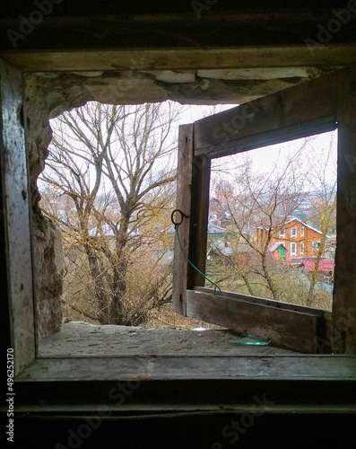 view from the window of the old house