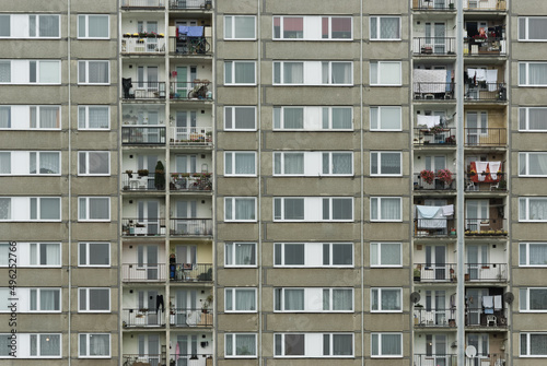 Communist era concrete apartment houses, Prague, Czech Republic