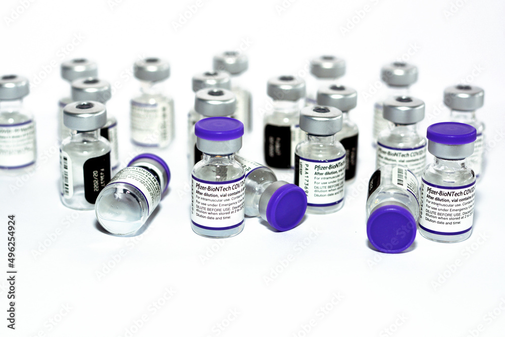 Cairo, Egypt, November 10 2021 PfizerBioNTech COVID19 Vaccine for
