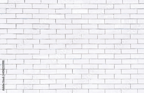 White brick wall texture for background wallpaper