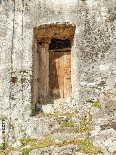 old door and wall