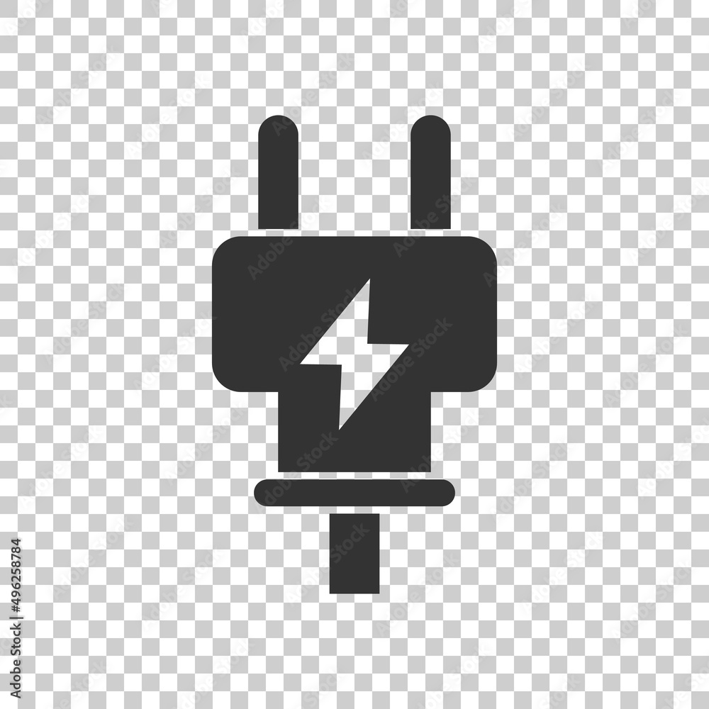 Electric plug icon in flat style. Power adapter vector illustration on white isolated background. Electrician sign business concept. Electric plug icon in flat style. Power adapter vector illustration on white isolated background. Electrician sign business concept.