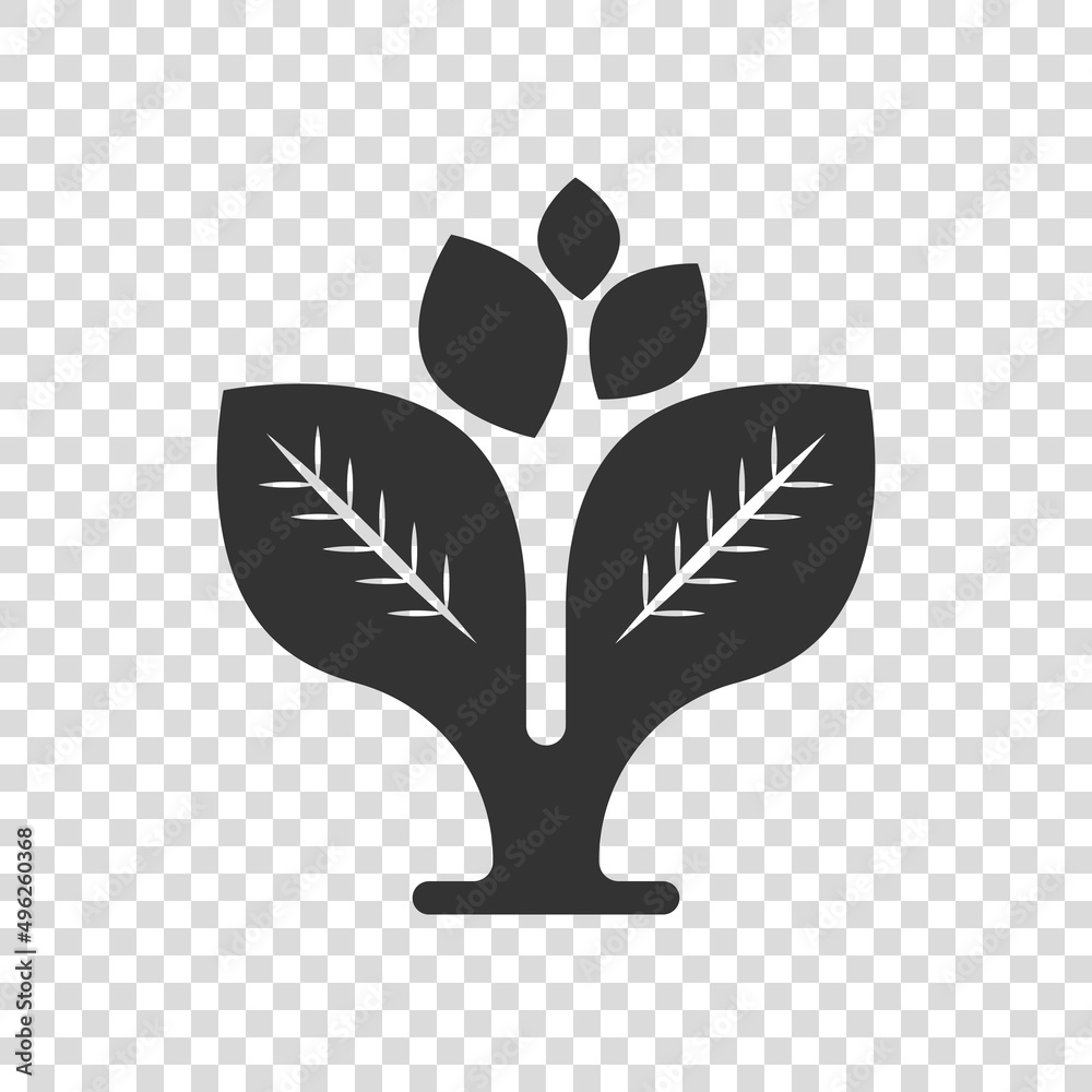Leaf icon in flat style. Plant vector illustration on white isolated background. Flower sign business concept. Leaf icon in flat style. Plant vector illustration on white isolated background. Flower sign business concept.