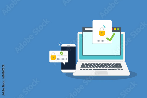 Two Factor Authentication , Multi-Factor Authentication Security Concept	