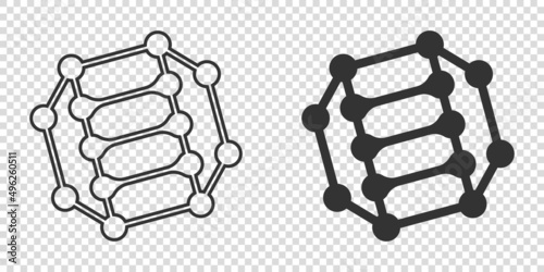 Science icon in flat style. Dna cell vector illustration on white isolated background. Molecule evolution business concept.